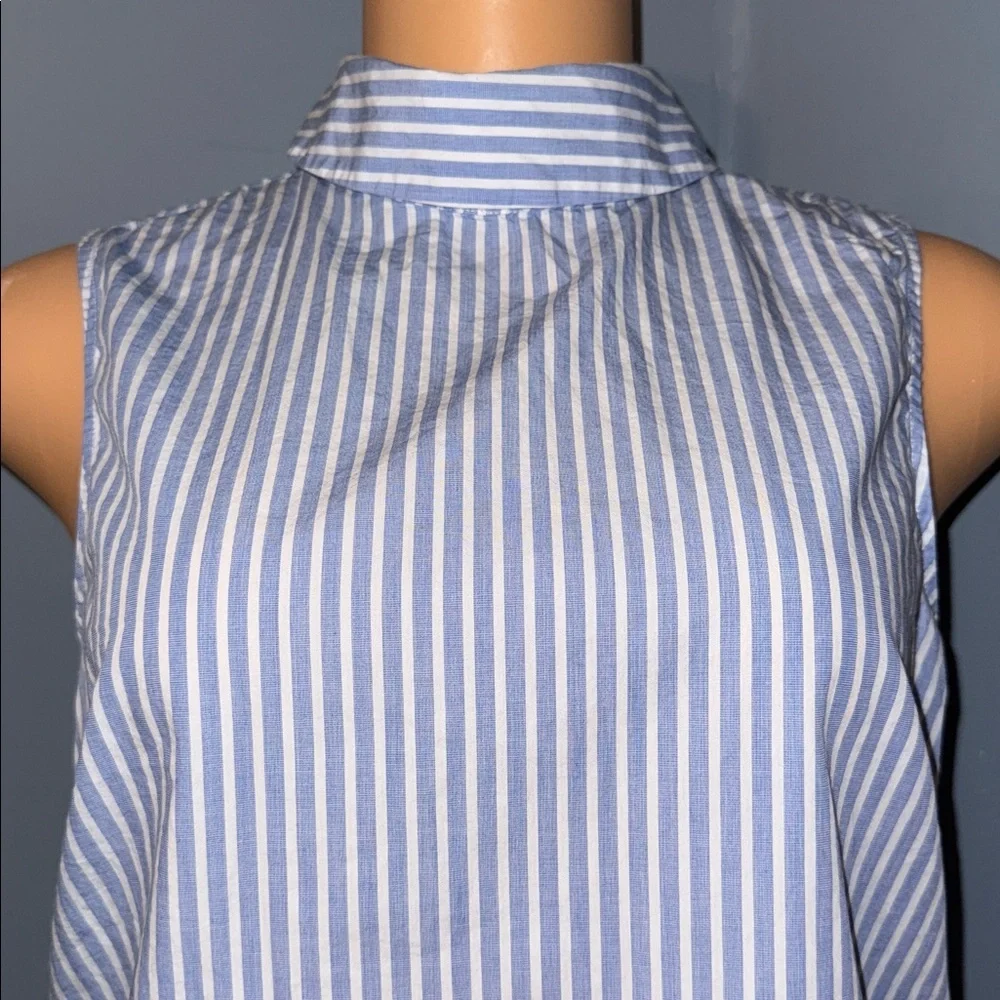 H&M Striped Sleeveless Top With Button Down Back - Size Small - Picture 2 of 7